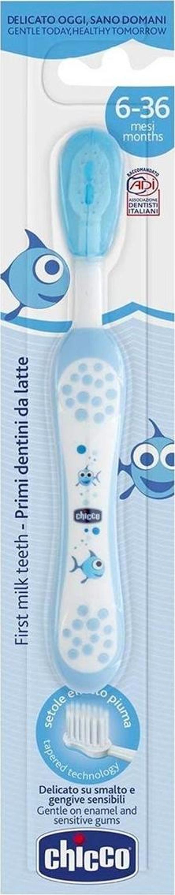 Chicco İlk Süt Dişi Fırçası Mavi 6-36 Ay - Image 1