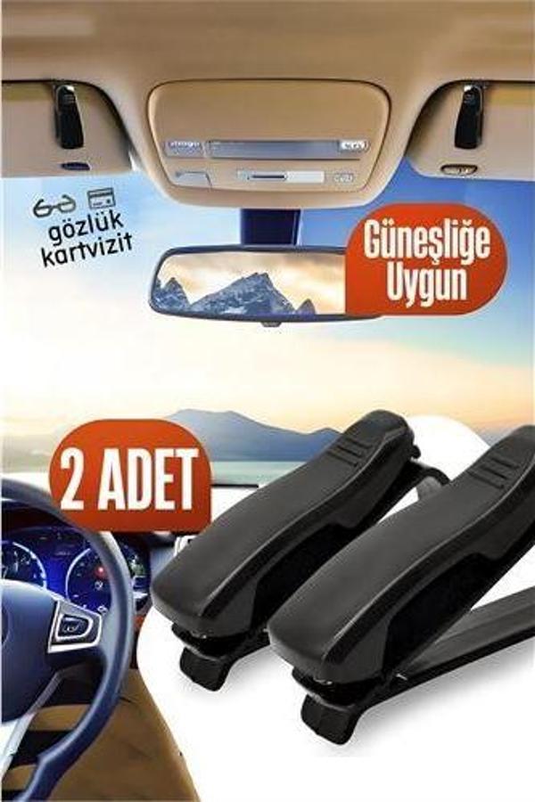 ModaCar Araç Gözlük Tutucu Güneşliğe Uygun Mini 2 ADET  - Image 1