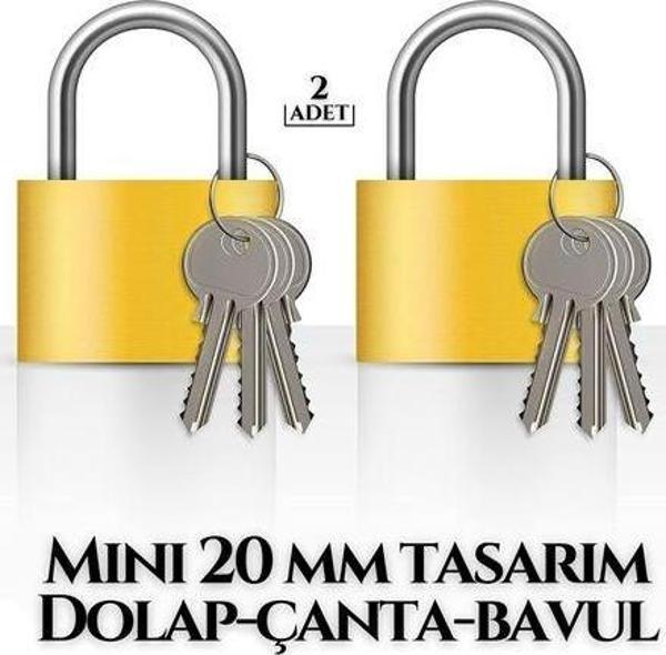 ModaCar Mini 20mm Dolap Çanta Bavul Kilidi 2 ADET  - Image 1