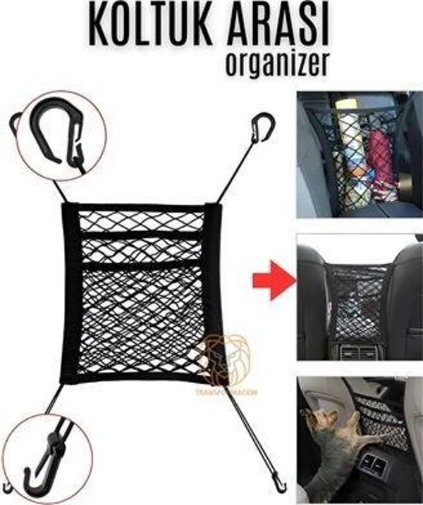 ModaCar Oto Koltuk Arası Filesi Ceplik  - Image 1