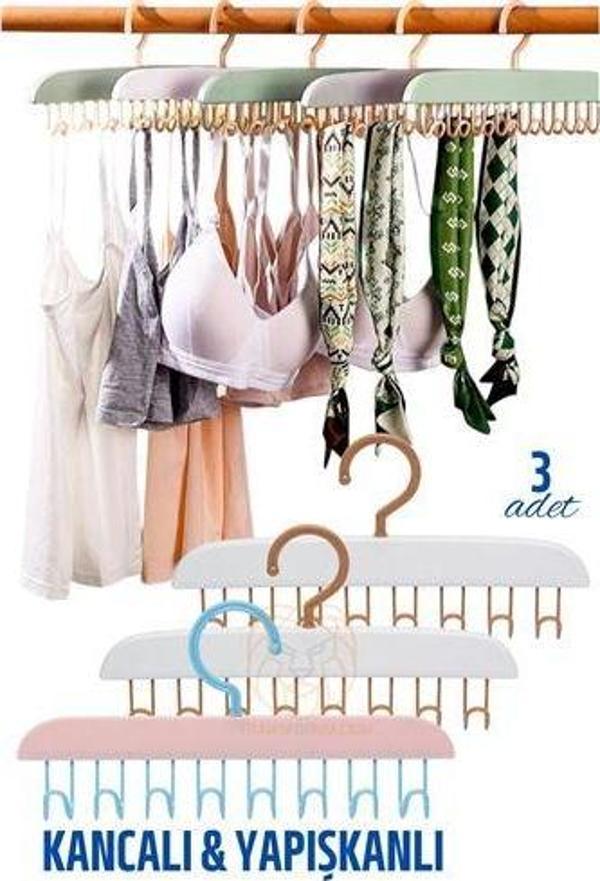 ModaCar 3 LÜ Sütyen Askısı Dolap İçi Şal Kravat Kemer Çanta Askısı  - Image 1