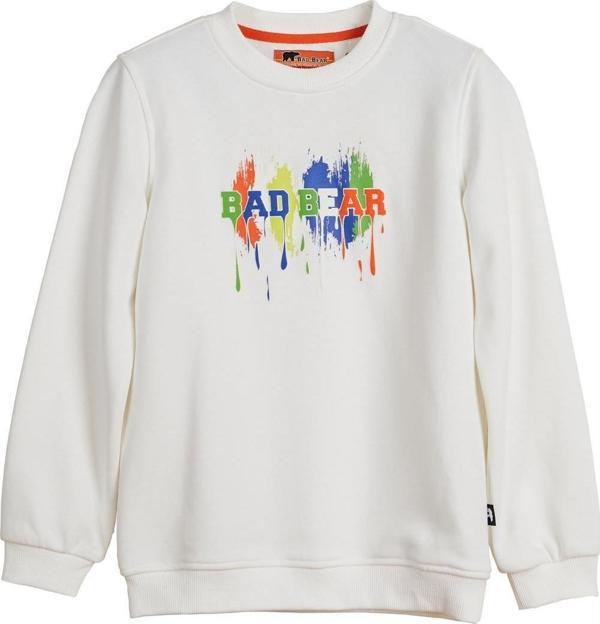 Hued Beyaz Çocuk Baskılı Sweatshirt - Image 1