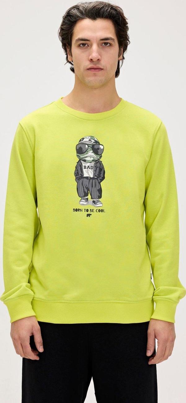 Gator Yeşil Erkek Baskılı Sweatshirt - Image 1
