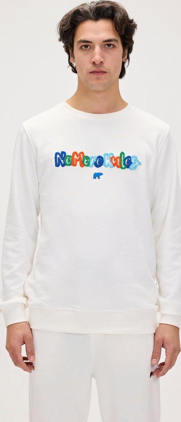 Furry Beyaz Erkek Baskılı Sweatshirt - Image 1