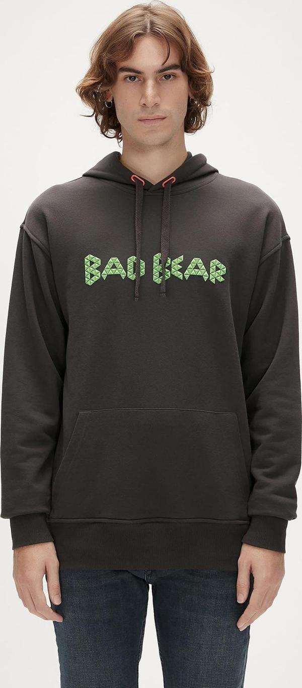 3D Bad Hoodie Antrasit Kapüşonlu Erkek Sweatshirt - Image 1