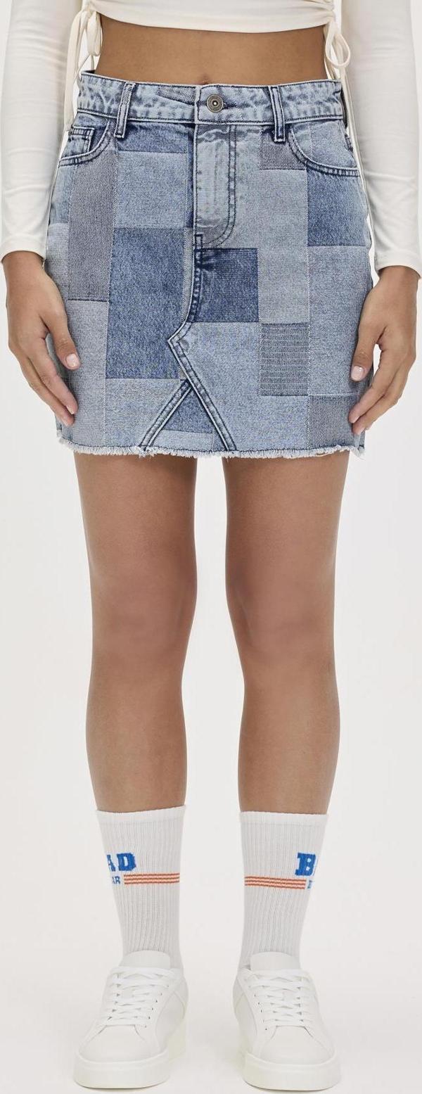 Vendy Mavi Denim Etek - Image 1