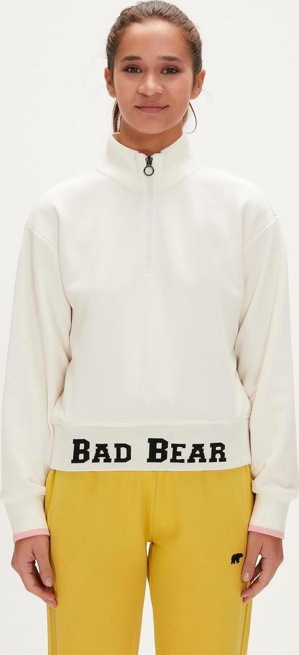 Zoe Half-Zip MarshMallow Beyaz Yarım Fermuarlı Kadın Sweatshirt - Image 1