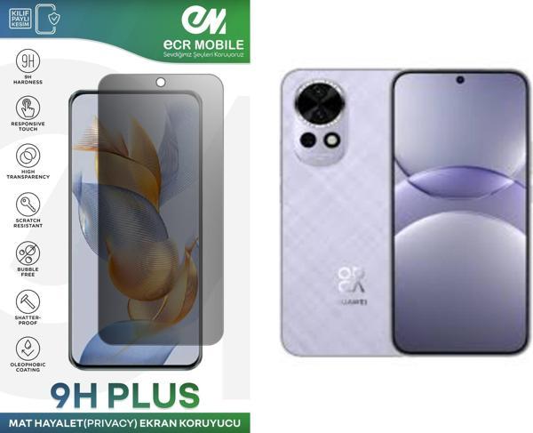Huawei Nova 13 Ekran Koruyucu Tam Uyumlu 9H Esnek Nano Kırılmayan MAT HAYALET(Privacy) - Image 1