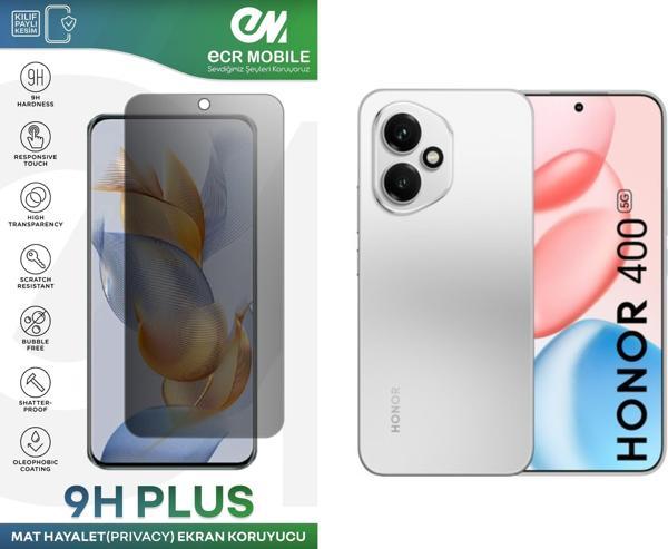 Honor 400 Ekran Koruyucu Tam Uyumlu 9H Esnek Nano Kırılmayan MAT HAYALET(Privacy) - Image 1