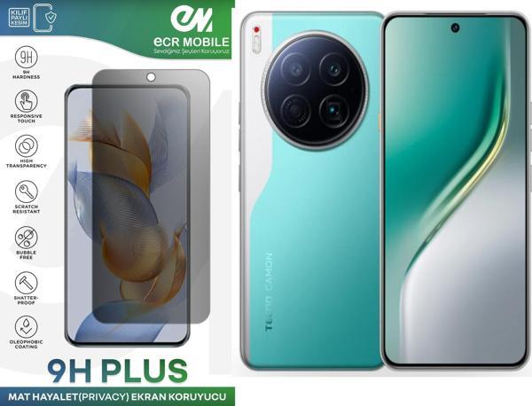 Tecno Camon 40 Premier 5G ile Uyumlu HAYALET(Privacy) Esnek Nano Kırılmayan Ekran Koruyucu - Image 1