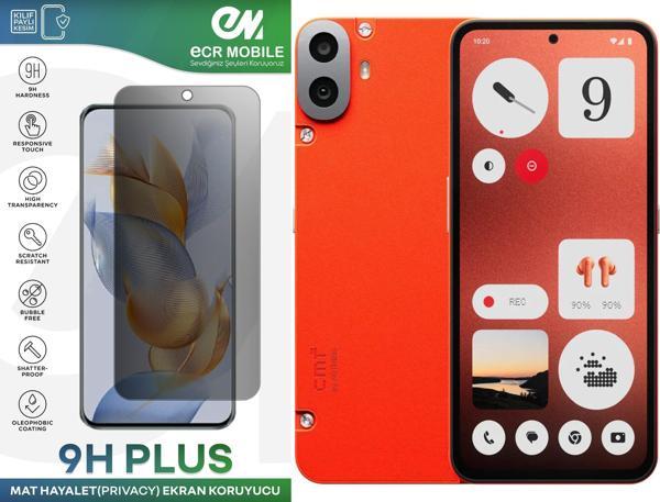 CMF Phone 1 Ekran Koruyucu Tam Uyumlu 9H Esnek Nano Kırılmayan MAT HAYALET(Privacy) - Image 1