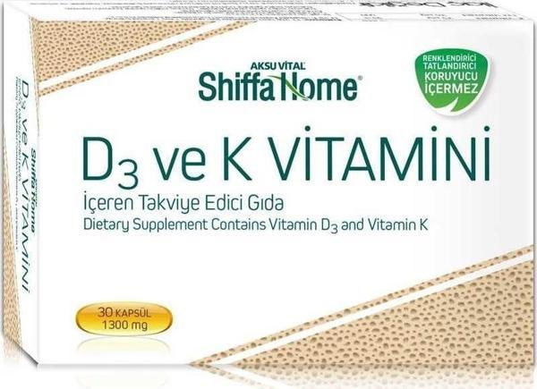 Shiffa Home D3 Ve K Vitamini - 30 Kapsül - Image 1