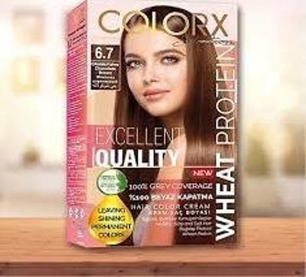 Colorx Saç Boyası Tekli Set - 6.7 ÇİKOLATA KAHVE - Image 1
