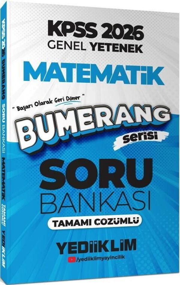 2026 KPSS Genel Yetenek Bumerang Matematik Tamamı Çözümlü Soru Bankası Yediiklim Yayınları - Yediiklim Yayınları - Image 1