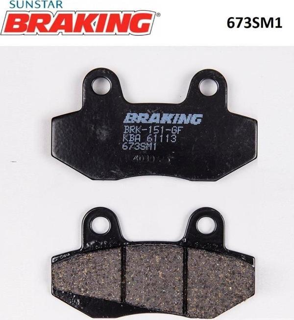 Braking 673Sm1 2005-2015 Hyosung GT 250 R Uyumlu Ön Fren Balatası Yarı Metalik Balata - Image 1