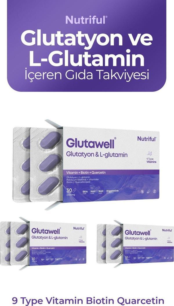 Nutriful Glutatyon ve L-Glutamin Içeren 90 Tablet - Image 1