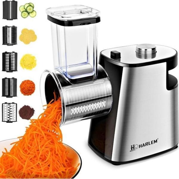 Harlem 1500W 6 Başlıklı Çok Fonksiyonlu Sebze ve Meyve Doğrayıcı + Patates Dilimleyici Rondo - Image 1