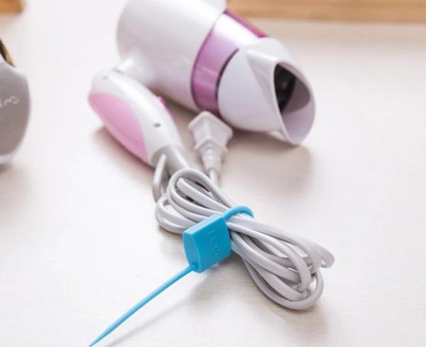 Kilit Şeklinde Silikon Kablo ve Poşet Bağlama Aparatı (3'lü Set) - Image 1