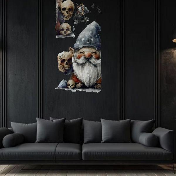 Gotik Cüce ve Kafatası Duvar Sticker Seti - Image 1