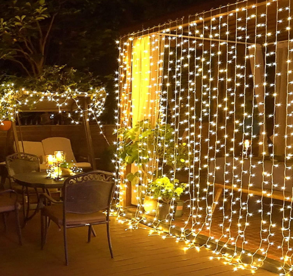 3*2 Perde Led Sarı Işık - Image 1
