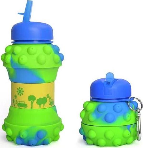Pop-It Detaylı Akordiyon Su Şişesi - Image 1