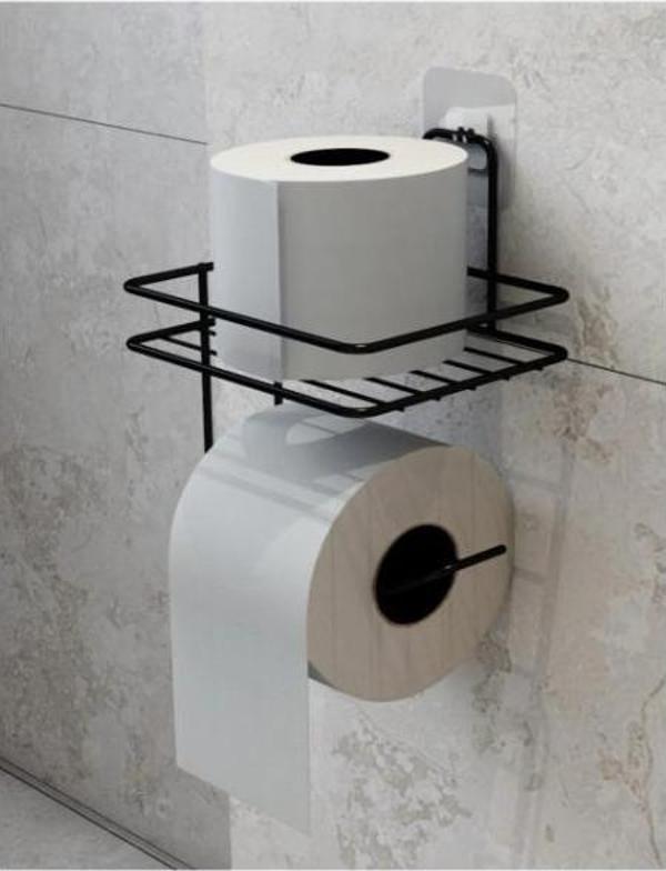 Pratik Yapışkanlı Metal Tuvalet Kağıdı Tutucu - Image 1