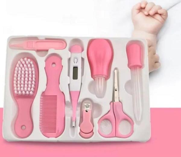 8 Parça Bebek Bakım Seti Pembe Renk - Image 1