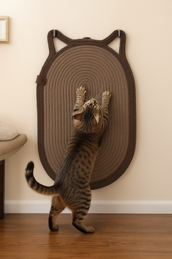 Mikopet Dekoratif Kedi Kulaklı Tırmalama Paspası - Image 1