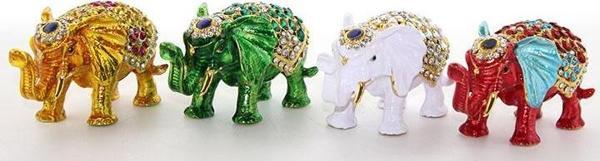 Swarovski Taşlı Tekli Fil Figürü Model 7 - Image 1