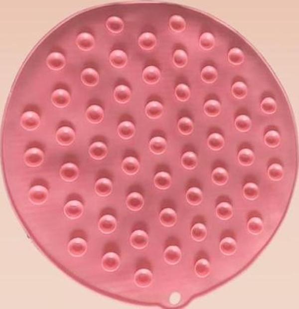 Yuvarlak Vantuzlu Banyo Sırt Kese Matı 26 cm - Image 1
