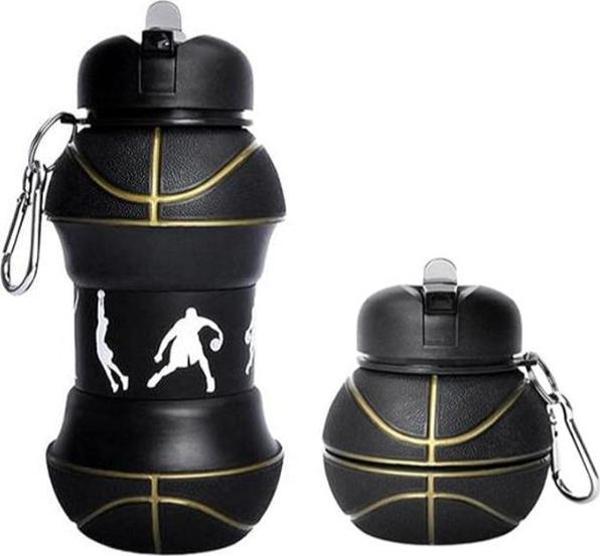 Basketbol Topu Tasarımlı Akordiyon Su Şişesi - Image 1