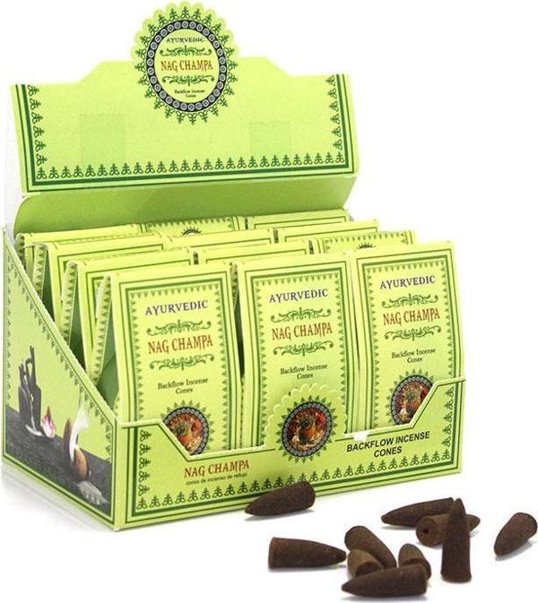 Ayurvedic Konik (Geri Akış) Tütsü Nag Champa Aromalı - Image 1