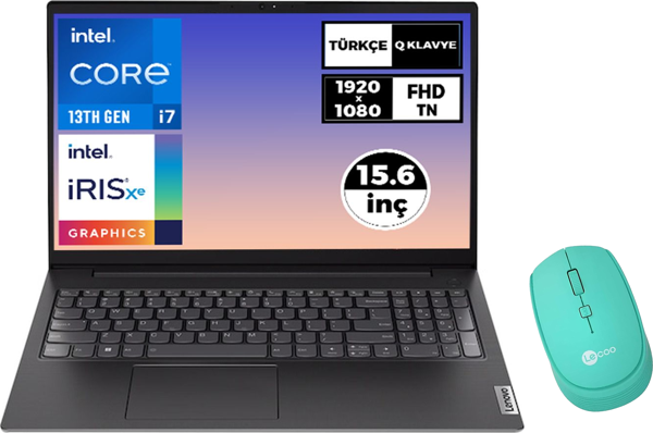 Lenovo V15 Gen 4 i7-1355U 40GB 512GB SSD 15.6" FHD Freedos Laptop + Mouse 83A100GPTR 003 - Image 1