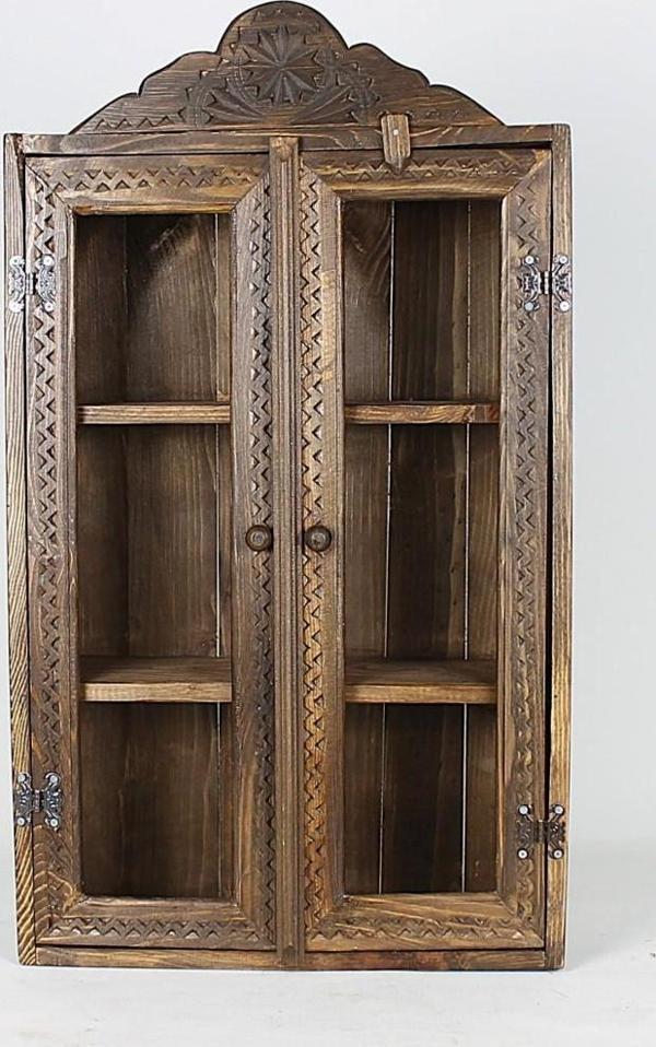 Eskitme Ahşap Ecza Dolabı 40x69x12 cm. - Image 1