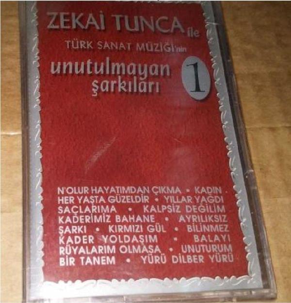 Raks Müzik Zekai Tunca - Unutulmayan Şarkılar 1 Kaset - Raks Müzik - Image 1