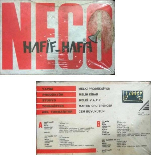 Raks Müzik Neco - Hafif Hafif Kaset - Raks Müzik - Image 1