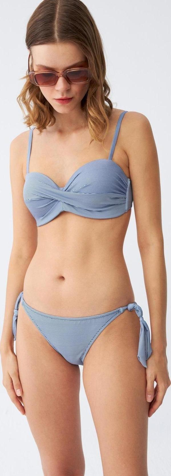 Akbeniz Kadın Straplez Mavi Bikini Takımı - Image 1