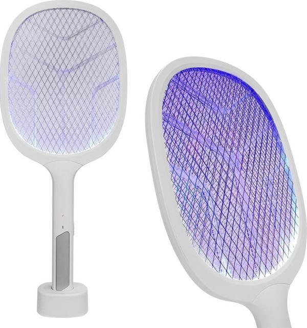 Ayt Asonic AS-A25 1200mAh 3000V Çıkış UV Işıklı Şarjli Katlanabilir Askılı Raket Sinek Öldürücü Sivrisinek Cız Mor Işık - Image 1