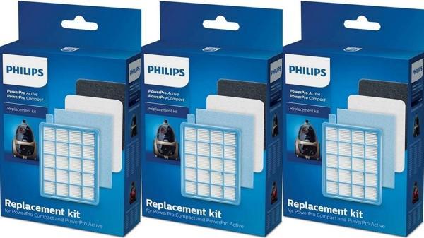 Philips Powerpro Active Fc 8633/01 Hepa Filtre Seti 3 Kutu - Image 1