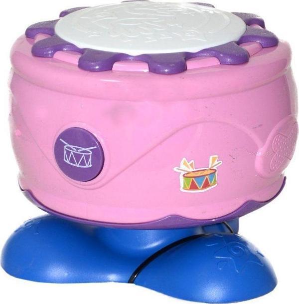 URT009-02 PİL.IŞIKLI SESLİ KAYA DAVUL- PEMBE - Image 1