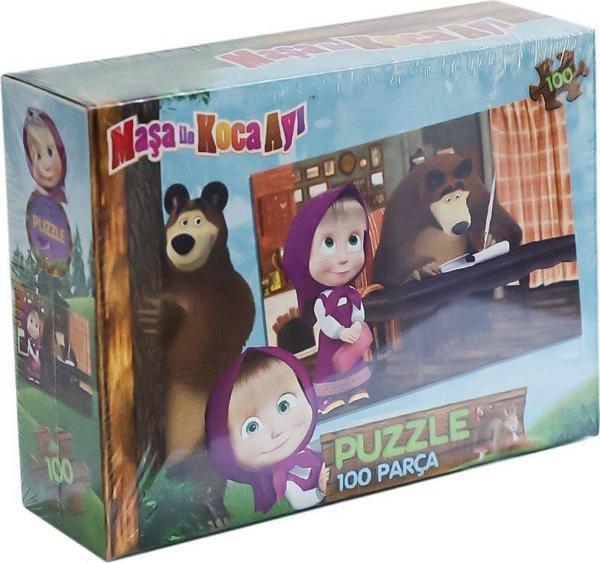 MS7968 Maşa ile Koca Ayı 100 Parça Puzzle -LaçoKids - Image 1