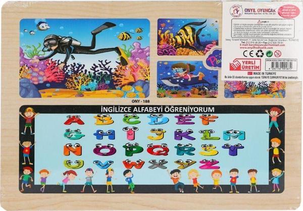 ONY-187-188-189-190 Ahşap Eğitici Puzzle Denizde Yaşam - Image 1