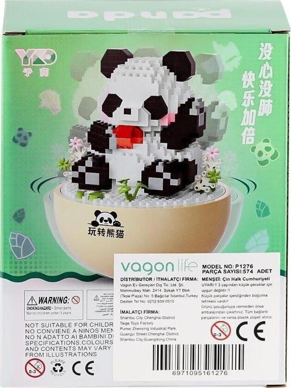 P1276 Panlos Panda 574 Parça Blok Seti -Vagon life - Image 1