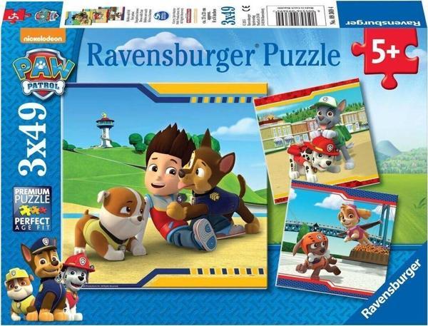 93694 Paw Patrol 3x49 parça Ravensburger Puzzle - Image 1