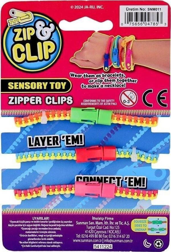 4785 Zıp Clip Zipper Clips 3lü -Sunman - Image 1