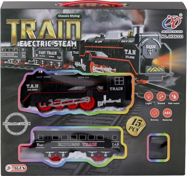 JHX6333 Dumanlı Sesli Işıklı Tren 15 Parça - Image 1
