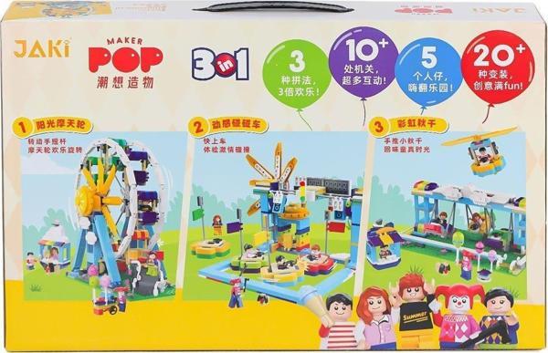 JK2180 Jaki Sissi'nin Eğlence Parkı 3IN1 Blok Seti -Vagon life - Image 1