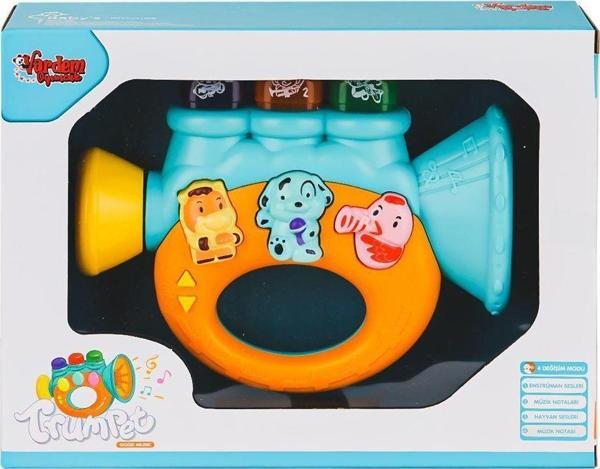 JLG-855-37A Işıklı ve Müzikli Trompet Bebek Pianosu -Vardem Oyuncak - Image 1