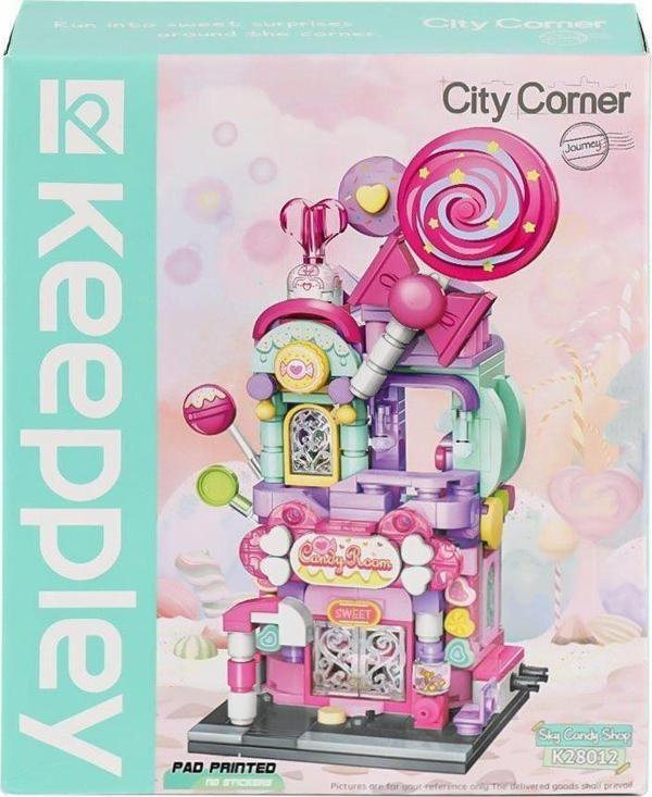 KP28012 Keeppley Candy Shop City Corner Blok Seti -Vagon life - Image 1