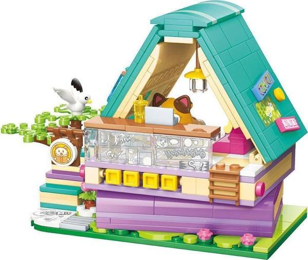 KP28018 Keeppley Lovely Street Calico Cat Comic House Blok Seti -Vagonlife - Image 1